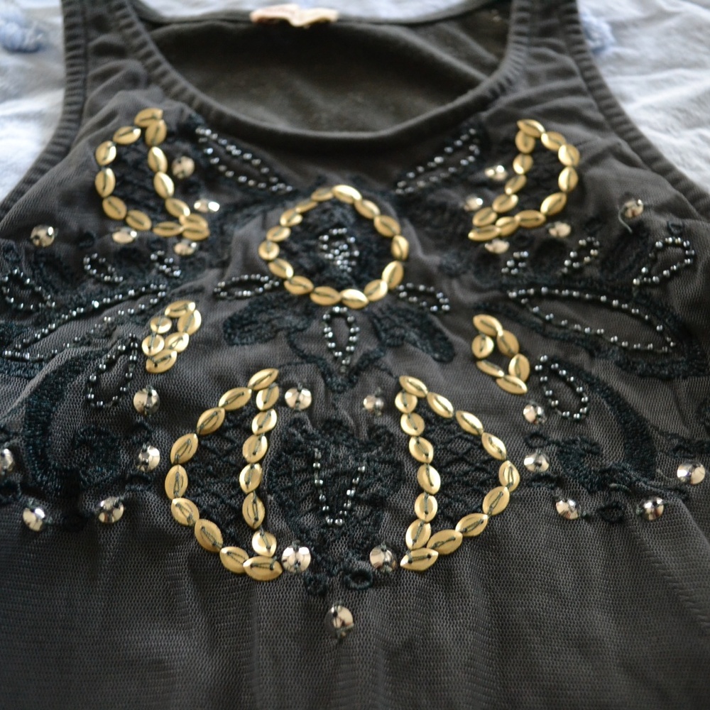 Hollister Beaded Sequin Tank